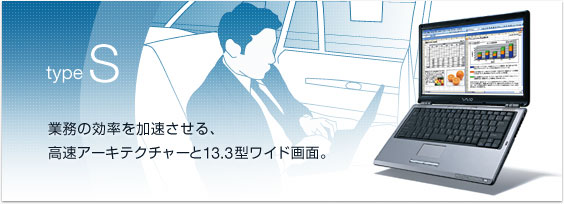 �Ɩ��̌���������������A
�����A�[�L�e�N�`���[��13.3�^���C�h��ʁB
type S