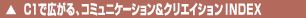 C1�ōL����A�R�~���j�P�[�V�������N���G�C�V����INDEX