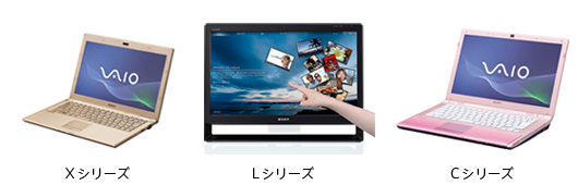 (右から)Xシリーズ、Lシリーズ、Cシリーズ