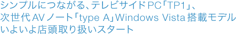 VvɂȂAerTChPCuTP1vA
AVm[gutype AvWindows Vistaڃf
悢X舵X^[g