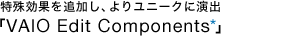 ʂǉA胆j[NɉouVAIO Edit Components*v