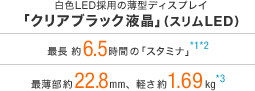 FLED̗p̔^fBXvCuNAubNtviXLEDjŒ 6.5Ԃ́uX^~iv*1*2Ŕ22.8mmAy1.69kg*3