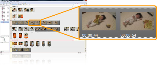 動画の見たいシーンが、一目で見つかる