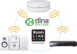ホームネットワークでつながったDLNA機器と接続可能