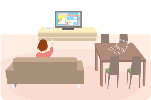 キーボードとリモコンだけだから、場所をとらない