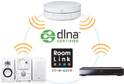 ホームネットワークでつながったDLNA機器と接続可能