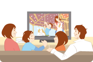 興奮さめやらぬうちに、家族で大上映会