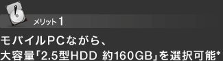 bg1 oCPCȂAeʁu2.5^HDD 160GBvI\*